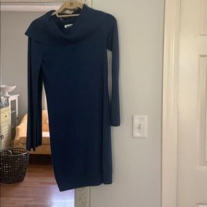 Joan vass high neck sweater dress